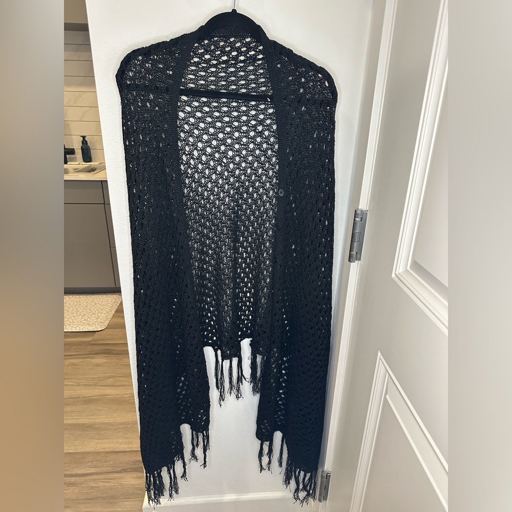 Lularoe Mimi Knit Shawl with Fringe